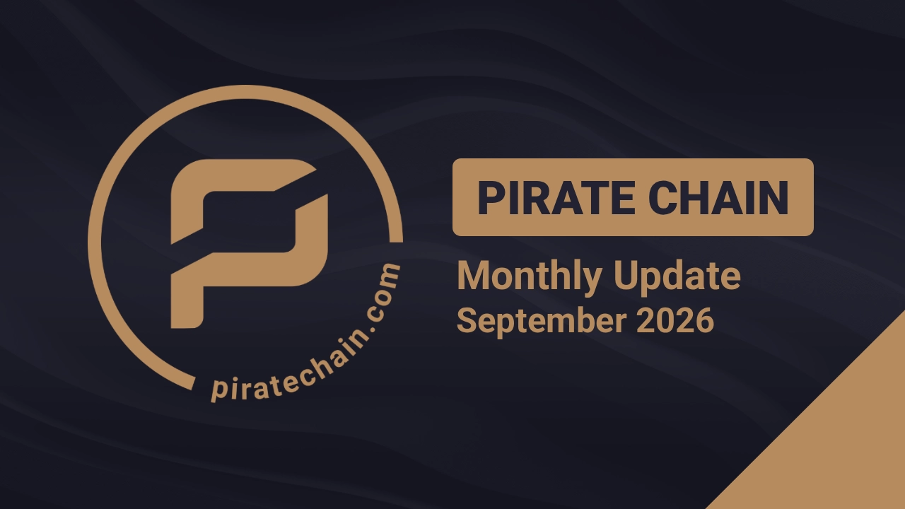 Pirate Chain Monthly Update September 2026