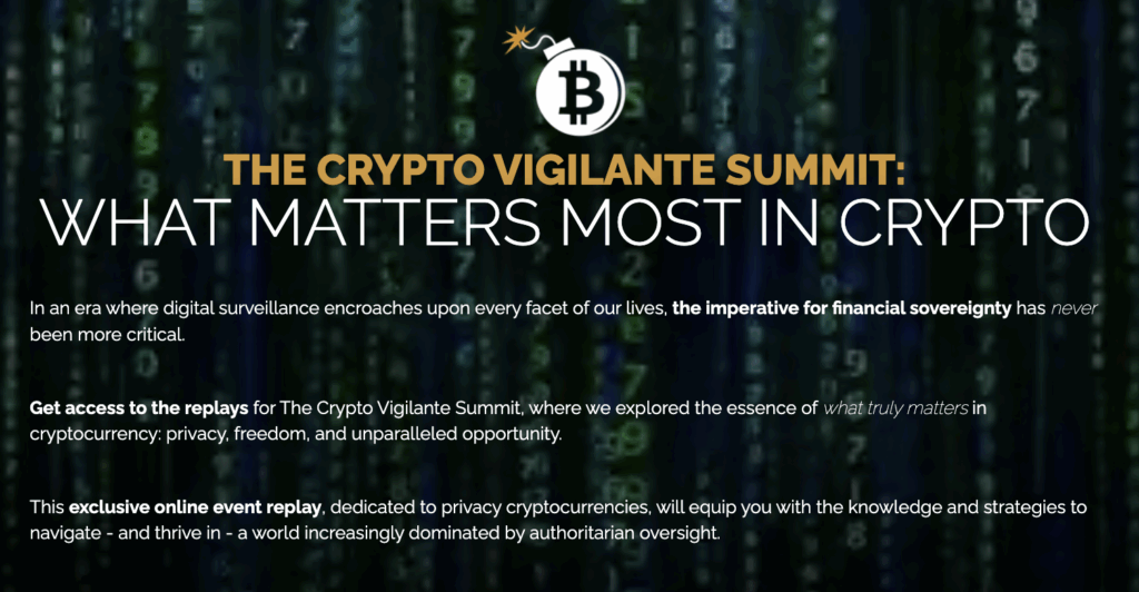 The Crypto Vigilante Summit: What Matters Most in Crypto